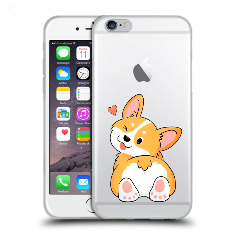 Пластиковый чехол на Iphone 6/6s с принтом Корги Пластиковый чехол на Iphone 6/6s с принтом Корги