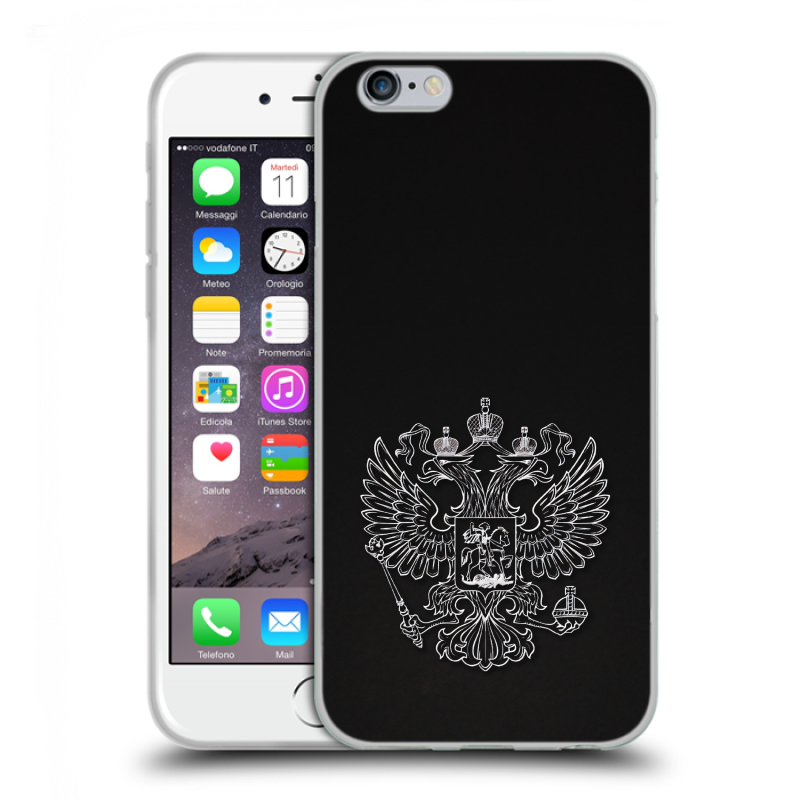 Силиконовый противоударный чехол на Iphone 6/6s с принтом Герб России Силиконовый противоударный чехол на Iphone 6/6s с принтом Герб России