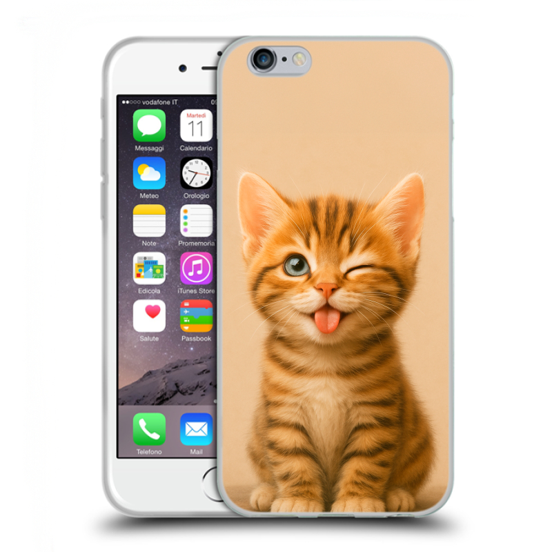 Пластиковый чехол на Iphone 6/6s с принтом котенок Пластиковый чехол на Iphone 6/6s с принтом котенок