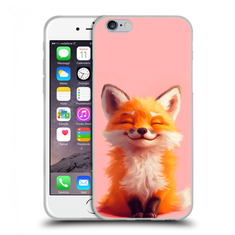 Пластиковый чехол на Iphone 6/6s с принтом милая лиса Пластиковый чехол на Iphone 6/6s с принтом милая лиса
