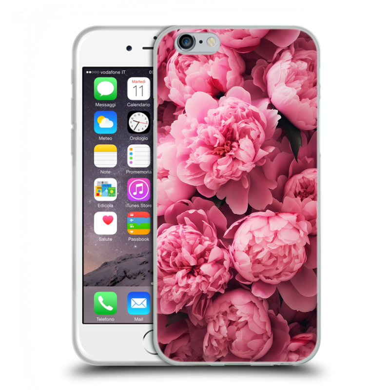 Силиконовый чехол на Iphone 6/6s с принтом цветы пионы Силиконовый чехол на Iphone 6/6s с принтом цветы пионы