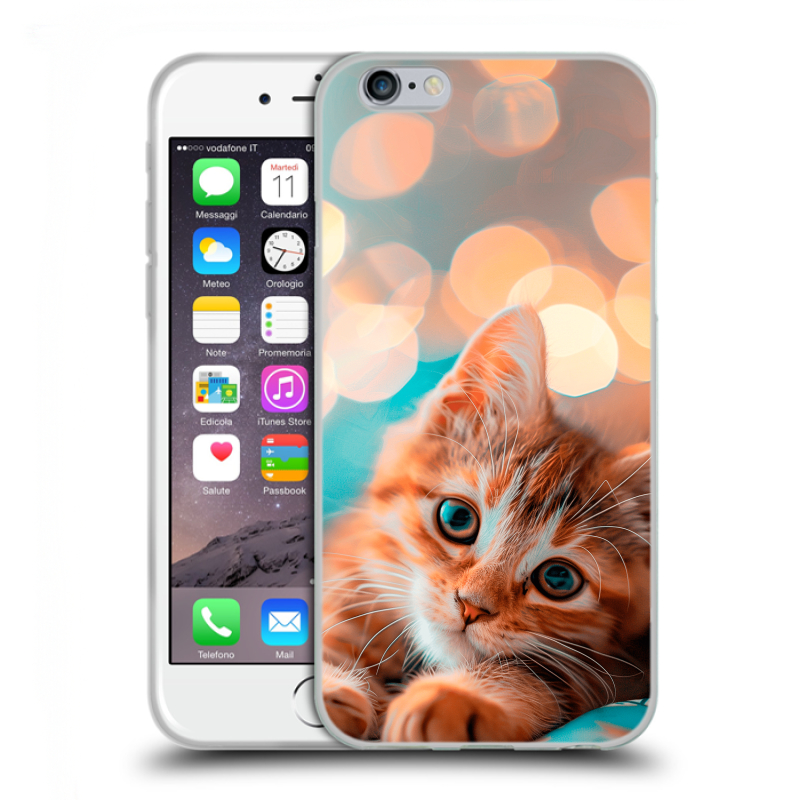 Пластиковый чехол на Iphone 6/6s с принтом котик Пластиковый чехол на Iphone 6/6s с принтом котик
