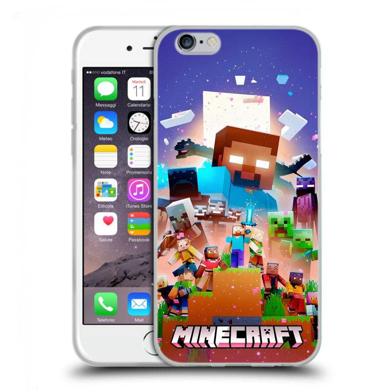 Пластиковый чехол на Iphone 6/6s с принтом Майнкрафт Minecraft Пластиковый чехол на Iphone 6/6s с принтом Майнкрафт Minecraft