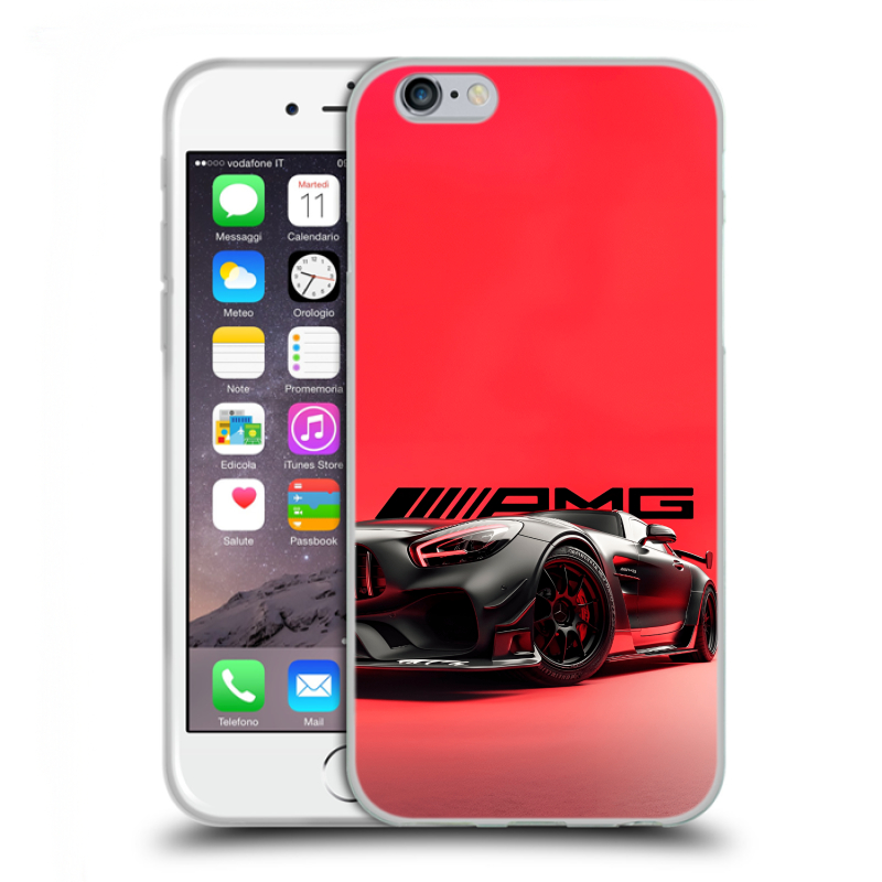 Пластиковый чехол на Iphone 6/6s с принтом Мерседес Mercedes AMG Пластиковый чехол на Iphone 6/6s с принтом Мерседес Mercedes AMG
