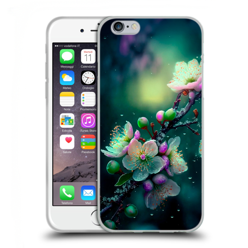 Пластиковый чехол на Iphone 6/6s с принтом Цветы и мрамор Пластиковый чехол на Iphone 6/6s с принтом Цветы и мрамор