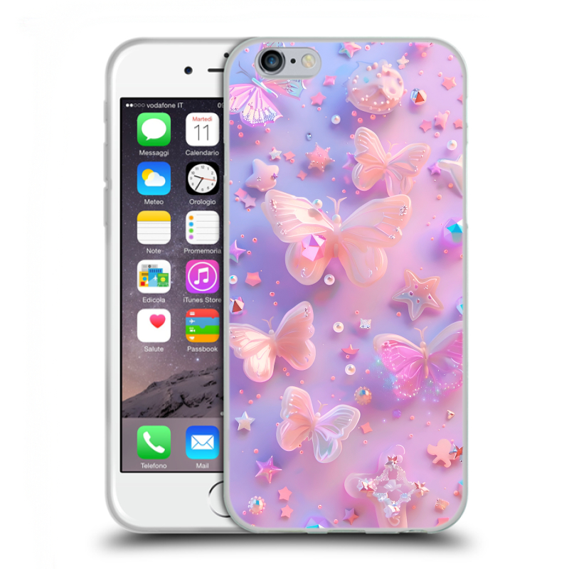 Силиконовый чехол на Iphone 6/6s с принтом Бабочки Силиконовый чехол на Iphone 6/6s с принтом Бабочки