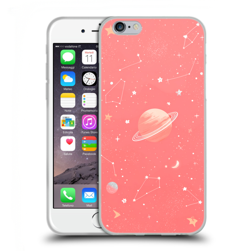 Пластиковый чехол на Iphone 6/6s с принтом Розовый космос Пластиковый чехол на Iphone 6/6s с принтом Розовый космос