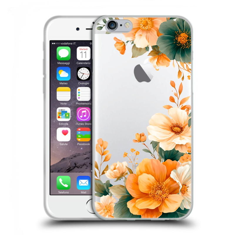 Силиконовый противоударный чехол на Iphone 6/6s с принтом Цветы принт Силиконовый противоударный чехол на Iphone 6/6s с принтом Цветы принт