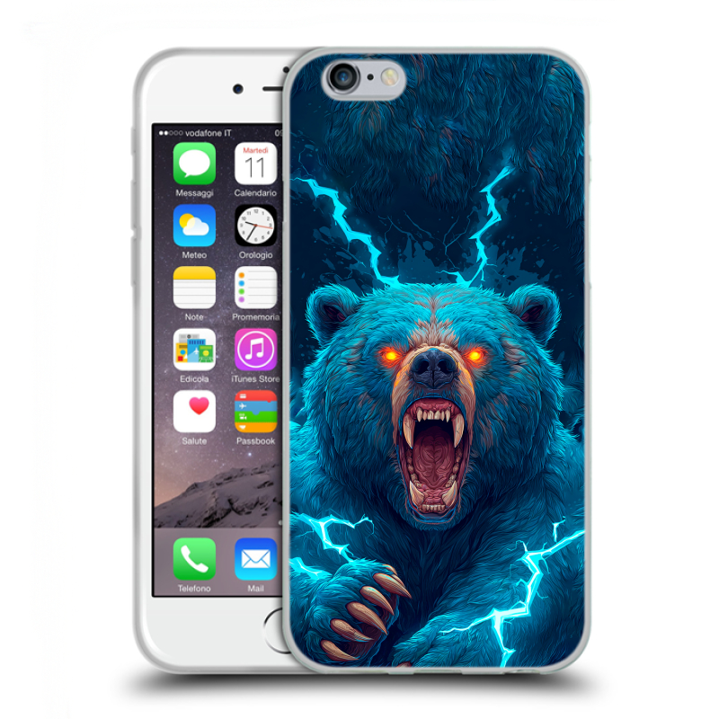Пластиковый чехол на Iphone 6/6s с принтом Медведь Пластиковый чехол на Iphone 6/6s с принтом Медведь