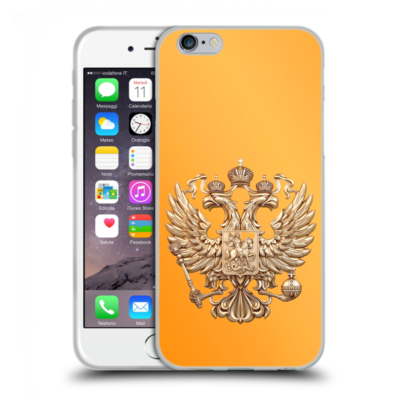 Пластиковый чехол на Iphone 6/6s с принтом Герб Флаг России Пластиковый чехол на Iphone 6/6s с принтом Герб Флаг России