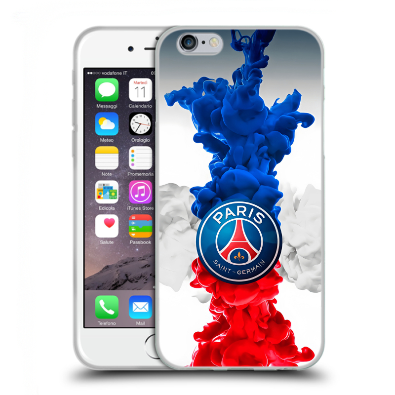 Пластиковый чехол на Iphone 6/6s с принтом PSG ПСЖ Пластиковый чехол на Iphone 6/6s с принтом PSG ПСЖ
