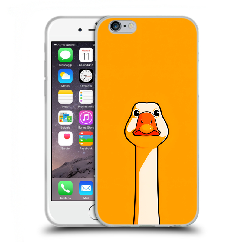 Силиконовый чехол на Iphone 6/6s с принтом Смешная утка Силиконовый чехол на Iphone 6/6s с принтом Смешная утка