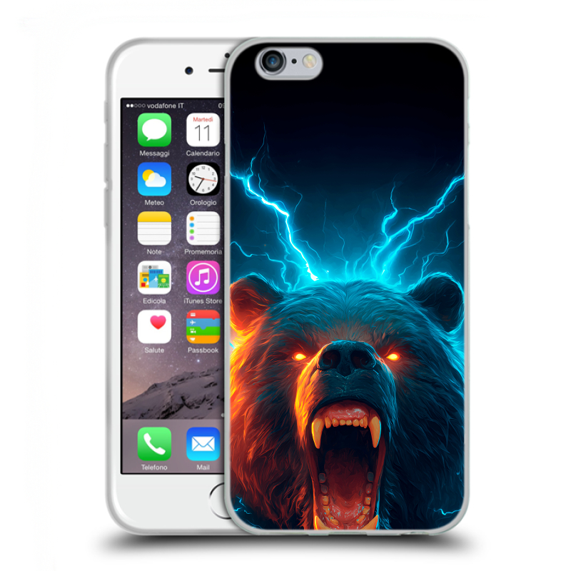 Пластиковый чехол на Iphone 6/6s с принтом Медведь Пластиковый чехол на Iphone 6/6s с принтом Медведь