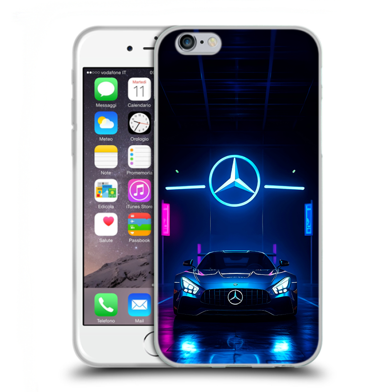 Пластиковый чехол на Iphone 6/6s с принтом Mercedes Мерседес Пластиковый чехол на Iphone 6/6s с принтом Mercedes Мерседес