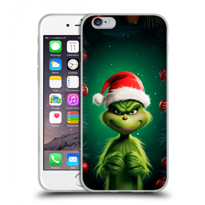 Силиконовый чехол на Iphone 6/6s с принтом Гринч Новый год Рождество Силиконовый чехол на Iphone 6/6s с принтом Гринч Новый год Рождество