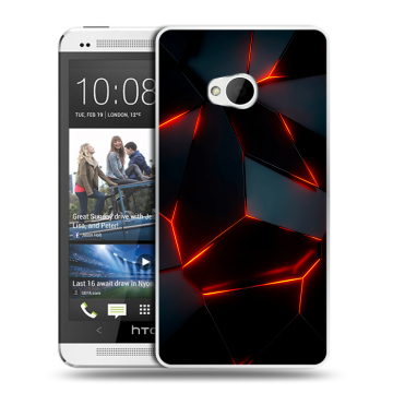 Пластиковый чехол на HTC One (M7) Dual SIM с принтом Яркие абстракции