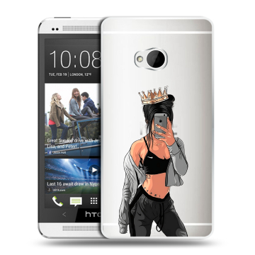 Пластиковый чехол на HTC One (M7) Dual SIM модель 2013 год с принтом Женские принты