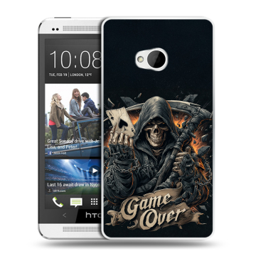 Пластиковый чехол на HTC One (M7) Dual SIM с принтом Скелет карты Пластиковый чехол на HTC One (M7) Dual SIM с принтом Скелет карты