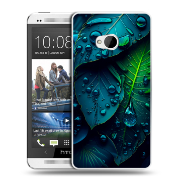 Пластиковый чехол на HTC One (M7) Dual SIM с принтом Листья Пластиковый чехол на HTC One (M7) Dual SIM с принтом Листья