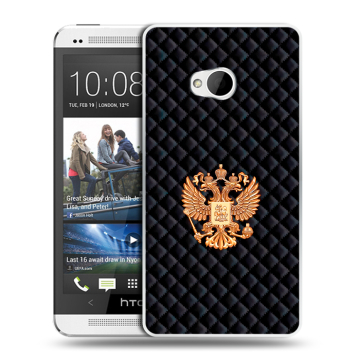 Пластиковый чехол на HTC One (M7) Dual SIM с принтом Герб России принт Пластиковый чехол на HTC One (M7) Dual SIM с принтом Герб России принт
