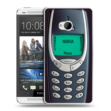 Пластиковый чехол на HTC One (M7) Dual SIM с принтом Старый телефон Пластиковый чехол на HTC One (M7) Dual SIM с принтом Старый телефон