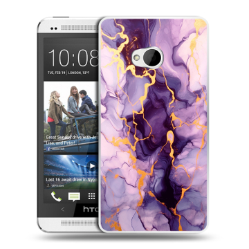 Пластиковый чехол на HTC One (M7) Dual SIM с принтом Мрамор Пластиковый чехол на HTC One (M7) Dual SIM с принтом Мрамор