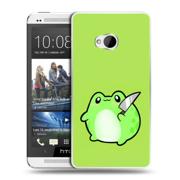 Пластиковый чехол на HTC One (M7) Dual SIM с принтом Лягушенок Пластиковый чехол на HTC One (M7) Dual SIM с принтом Лягушенок