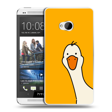 Пластиковый чехол на HTC One (M7) Dual SIM с принтом Утка Пластиковый чехол на HTC One (M7) Dual SIM с принтом Утка