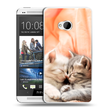 Пластиковый чехол на HTC One (M7) Dual SIM с принтом Котята Пластиковый чехол на HTC One (M7) Dual SIM с принтом Котята