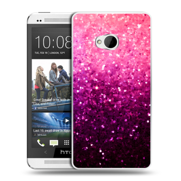 Пластиковый чехол на HTC One (M7) Dual SIM с принтом Блестки Пластиковый чехол на HTC One (M7) Dual SIM с принтом Блестки
