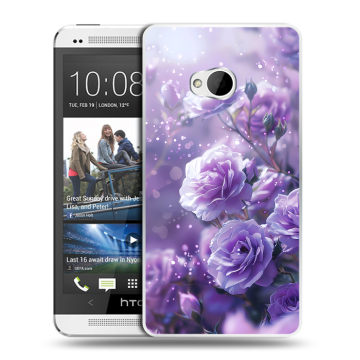 Пластиковый чехол на HTC One (M7) Dual SIM с принтом Розы цветы Пластиковый чехол на HTC One (M7) Dual SIM с принтом Розы цветы