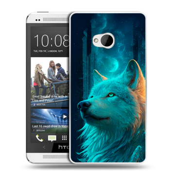 Пластиковый чехол на HTC One (M7) Dual SIM с принтом бабочки саккура Пластиковый чехол на HTC One (M7) Dual SIM с принтом бабочки саккура