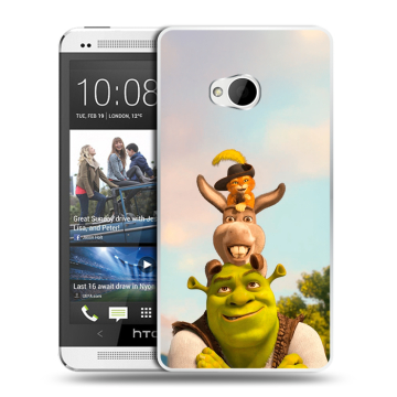 Пластиковый чехол на HTC One (M7) Dual SIM с принтом Шрек Shrek