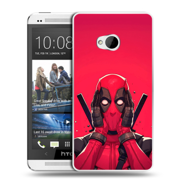 Пластиковый чехол на HTC One (M7) Dual SIM с принтом Дедпул Deadpool Пластиковый чехол на HTC One (M7) Dual SIM с принтом Дедпул Deadpool