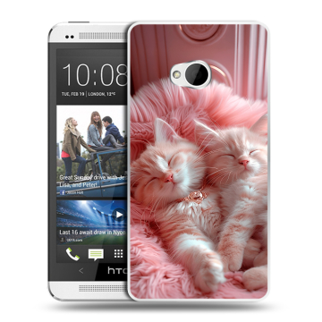 Пластиковый чехол на HTC One (M7) Dual SIM с принтом котята котики Пластиковый чехол на HTC One (M7) Dual SIM с принтом котята котики