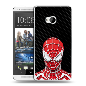 Пластиковый чехол на HTC One (M7) Dual SIM с принтом человек паук spiderman Пластиковый чехол на HTC One (M7) Dual SIM с принтом человек паук spiderman