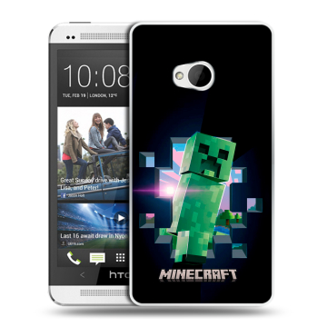 Пластиковый чехол на HTC One (M7) Dual SIM с принтом Майнкрафт Minecraft Пластиковый чехол на HTC One (M7) Dual SIM с принтом Майнкрафт Minecraft