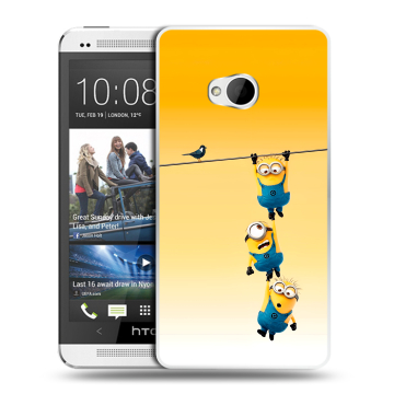 Пластиковый чехол на HTC One (M7) Dual SIM с принтом Миньоны Пластиковый чехол на HTC One (M7) Dual SIM с принтом Миньоны