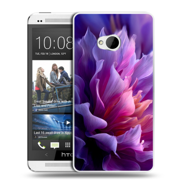 Пластиковый чехол на HTC One (M7) Dual SIM с принтом женский цветы Пластиковый чехол на HTC One (M7) Dual SIM с принтом женский цветы