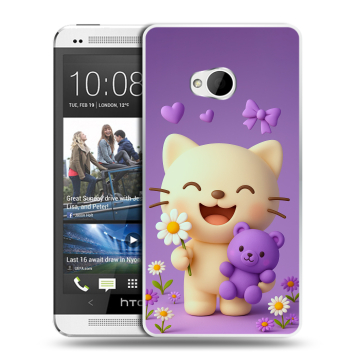 Пластиковый чехол на HTC One (M7) Dual SIM с принтом для девочек Пластиковый чехол на HTC One (M7) Dual SIM с принтом для девочек