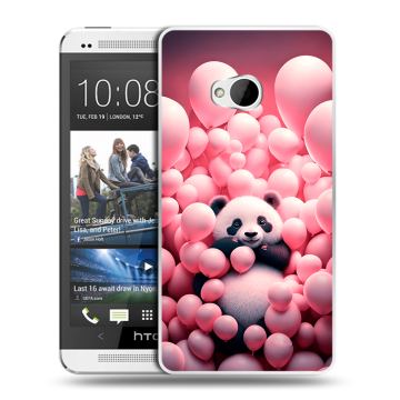 Пластиковый чехол на HTC One (M7) Dual SIM с принтом Панда Пластиковый чехол на HTC One (M7) Dual SIM с принтом Панда