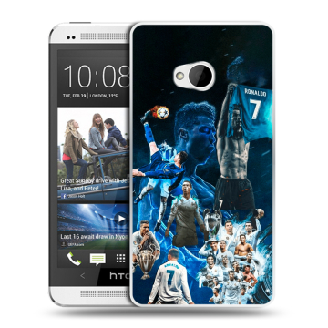 Пластиковый чехол на HTC One (M7) Dual SIM с принтом Реал Роналдо Пластиковый чехол на HTC One (M7) Dual SIM с принтом Реал Роналдо