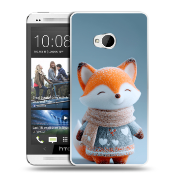 Пластиковый чехол на HTC One (M7) Dual SIM с принтом Лиса