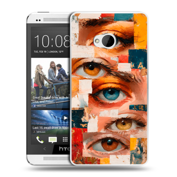 Пластиковый чехол на HTC One (M7) Dual SIM с принтом Модный принт