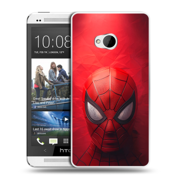 Пластиковый чехол на HTC One (M7) Dual SIM с принтом Spiderman Человек паук Пластиковый чехол на HTC One (M7) Dual SIM с принтом Spiderman Человек паук