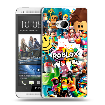 Пластиковый чехол на HTC One (M7) Dual SIM с принтом Roblox Роблокс Пластиковый чехол на HTC One (M7) Dual SIM с принтом Roblox Роблокс