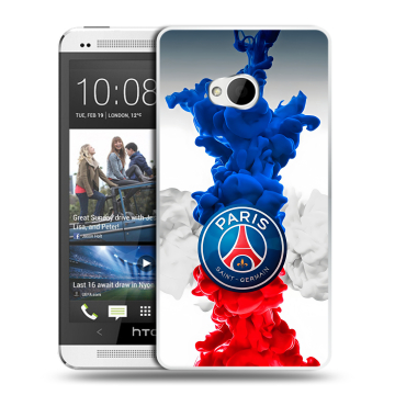 Пластиковый чехол на HTC One (M7) Dual SIM с принтом PSG ПСЖ