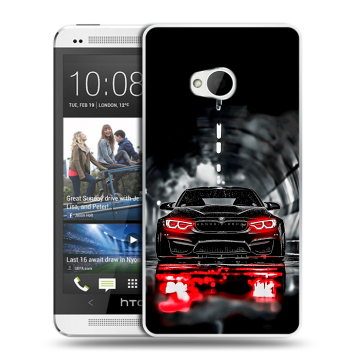 Пластиковый чехол на HTC One (M7) Dual SIM с принтом BMW БМВ Пластиковый чехол на HTC One (M7) Dual SIM с принтом BMW БМВ