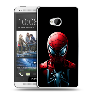 Пластиковый чехол на HTC One (M7) Dual SIM с принтом Spiderman Человек паук