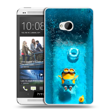 Пластиковый чехол на HTC One (M7) Dual SIM с принтом Миньоны Пластиковый чехол на HTC One (M7) Dual SIM с принтом Миньоны